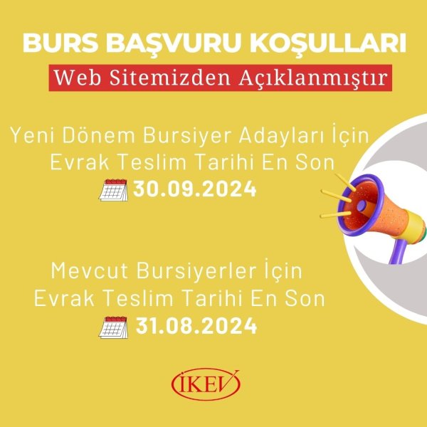 Burs Başvurularımız Başladı!